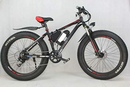 Hitpro Electric Bike Hitpro Electric Bicycle Men's E-bike Fat Snow Bike 36V Li-Batteries Tyres: 26" x 4" (black and red)
