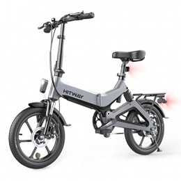 HITWAY Bike HITWAY 16inch Electric Bike, Lightweight 250W Electric Foldable Pedal Assist E-Bike with 7.5Ah Battery, ebike for Teenager and Adults