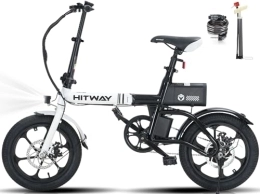 HITWAY Electric Bike HITWAY BK35 Folding Electric Bike, 16 inch E Bike 250W City E-Bike Max.Range 25-60KM for Adults