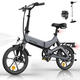 HITWAY Bike HITWAY Electric Bike 250W Foldable Pedal Assist E Bike with 7.8Ah Battery without accelerator, 16inch for Teenager and Adults