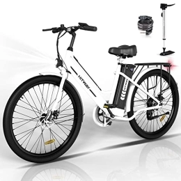 HITWAY  HITWAY Electric Bike, E-bike Electric Power-assisted bike for women and men, 26inch city bike, with 250W motor, 36V 8.4AH / 12AH removable lithium battery 35-70km