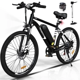 HITWAY  HITWAY Electric Bike E Mountain Bike, 26" Electric Bicycle Commute E-bike with 36V 11.2Ah Removable Battery, 7 Speed, range 35-90km