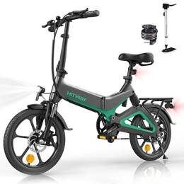 HITWAY Electric Bike HITWAY Electric Bike Lightweight 250W Electric Foldable Pedal Assist E-Bike with 7.5Ah Battery, 16inch, for Teenager and Adults (QW01)