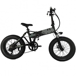 HJHJ Electric Bike HJHJ 7-speed folding electric bicycle 20 inch (36V250W) portable mountain bike aluminum folding frame Front wheel suspension fork / center shock absorber Speed 32KM camouflage