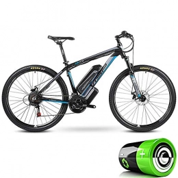 HJHJ Electric Bike HJHJ Adult electric mountain bike 3 kinds of riding mode 5 electric power assist 24 speed detachable battery (36V10Ah) snow cruiser road motorcycle. Up to 35KM / H, Blue, 26 * 17inch