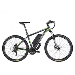 HJHJ Electric Bike HJHJ Electric mountain bike, 36V10AH lithium battery hybrid bicycle, (26-29 inches) bicycle snowmobile 24 speed gear mechanical line pull disc brake three working modes, Green, 26 * 15.5in