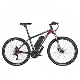 HJHJ Electric Bike HJHJ Electric mountain bike, 36V10AH lithium battery hybrid bicycle, (26-29 inches) bicycle snowmobile 24 speed gear mechanical line pull disc brake three working modes, Red, 29 * 19in