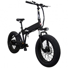 HJHJ Electric Bike HJHJ Folding electric bicycle 20 inch snow electric bicycle (48V10AH) hidden battery 7 speed beach cruiser, mechanical shock absorber front and rear disc brakes + electronic brake