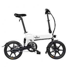HLEZ Bike HLEZ 16'' Electric Mountain Bike, Folding Electric Bike for Female 6 Speed Gear Three Working Modes 7.8Ah Lithium Battery Lightweight Weighing only 19kg - Aluminum, White B, UE