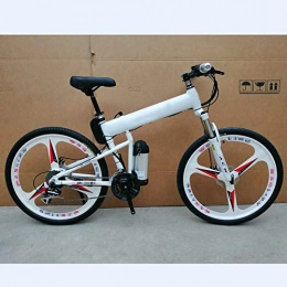 HLEZ Electric Bike HLEZ 26'' Electric Bicycle, Electric Mountain Bike Removable Large Capacity Lithium-Ion Battery (36V 350W) Electric Bike 27 Speed Travel Outdoor Bicycle Student Bicycle, White, UE
