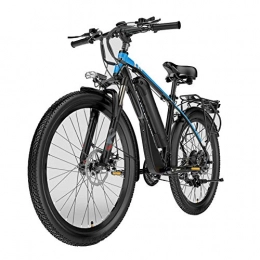 HLEZ Bike HLEZ 26'' Electric Mountain Bike, Electric Bike Removable Large Capacity Lithium-Ion Battery (48V 400W) 21 Speed Gear and Three Working Modes - e Bike for Adults, Blue, UE