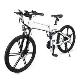 HMEI Electric Bike HMEI 500W Electric Bike for Adults Foldable 20 MPH Mountain Electric Bike 21 Speed 48V 10. 4Ah Folding Electric Bicycle (Color : D)
