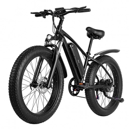 HMEI Electric Bike HMEI EBike Electric Bike for Adults, 24.8MPH Mountain Bike 26" Fat Tire Electric Mountain Bike 1000W Ebike 48V 12.8AH Removable Lithium Battery with Shock Absorption (Color : 48V 12.8Ah)