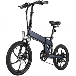HMEI Electric Bike HMEI EBike Folding Electric Bike 350w 20 MPH, 20'' Tire Adults Ebike with 36V / 10.4Ah Removable Lithium Battery Electric Bicycle for Adults Max Load 265lbs (Color : Black)