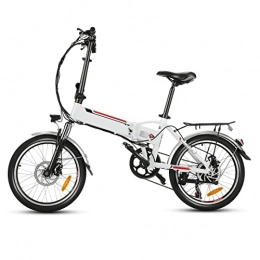 HMEI Electric Bike HMEI Electric Bikes for Adults 250W Folding Electric Bike for Adults 18.7 Inch Wheel Aluminum Alloy Frame Foldable Electric Bicycle Cycling 36v 8ah Battery Ebike Snow / Beach / City (Color : White)