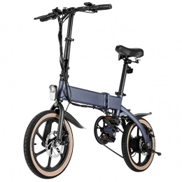 HMEI Bike HMEI Electric Bikes for Adults 350W Adult Folding Electric Bikes for Women 20 Mph Dual Disc Brake 16 Inch Foldable E-Bike 36V 10.4Ah Lithium Ion Battery electric bicycle (Color : Gray)