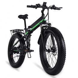HMEI Bike HMEI Electric Bikes for Adults Folding Electric Bike For Adults 31 Mph1000W Snow Bike Ebike 48V12Ah Electric Bicycle 21 Speed 4.0 Fat Tire E Bike (Color : Green)