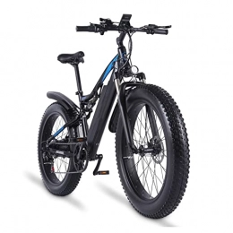 HMEI Electric Bike HMEI Electric Bikes for Adults Men Mountain Bike Snow Bike 1000W 25 Mph Electric Bicycle 26X4.0 Inches Fat Tire EBike 17AH 48V Electric Bike (Color : Black)