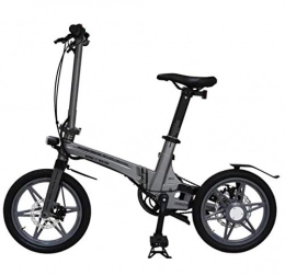 Hold E-Bikes Electric Bike Hold E-Bikes 16-Inch Folding Electric Bicycle Magnesium Alloy Small Electric Bike Ultra-Light Portable Folding Electric Bicycle@Gray