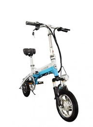 Hold E-Bikes Electric Bike Hold E-Bikes 36V 12 Inch Lithium Battery Ultra Light Aluminum Alloy Folding Electric Bicycle@White_Blue