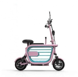 Hold E-Bikes Electric Bike Hold E-Bikes Folding Electric Bicycle - 580W 48V Waterproof E-Bike, With child seat and pet box Scooter adult lithium tram mini small two-wheeled scooter@Pink