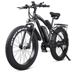 HOME-MJJ Bike HOME-MJJ Adult Electric Off-road Bikes Fat Bike 26”4.0 Tire E-Bike 1000w 48V Electric Mountain Bike With Rear Seat and Removable Lithium Battery (Color : Black, Size : 1000W-17Ah)