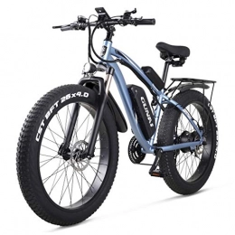 HOME-MJJ Electric Bike HOME-MJJ Adult Electric Off-road Bikes Fat Bike 264.0 Tire E-Bike 1000w 48V Electric Mountain Bike With Rear Seat and Removable Lithium Battery (Color : Blue, Size : 1000W-17Ah)