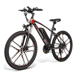 HOME-MJJ Electric Bike HOME-MJJ Electric Mountain Bike 26" 48V 350W 8Ah Removable Lithium-Ion Battery Electric Bikes For Adult Disc Brakes Load Capacity 100 Kg, Black