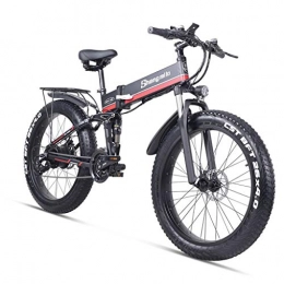 HOME-MJJ Electric Bike HOME-MJJ Folding Electric Bike For Adults 26" Electric Bicycle / Commute Ebike With 1000W Motor 48V 12.8Ah Battery Professional 21 Speed Transmission Gears (Color : Red, Size : 48V-12.8Ah)