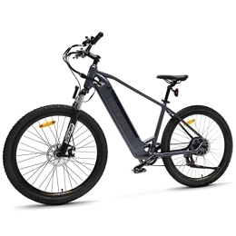 HOVSCO Electric Bike, 27.5" Mountain Bike, City Bike, 250W Bafang Motor, 36V 12.5Ah Removable Battery, 7-Speed, Shimano Gearing System, Dual Disk Brake, Electric Bikes for Adults(Gray)