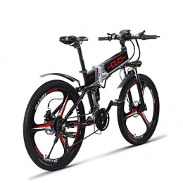 HUAEAST Electric Bike HUAEAST Electric Bike, Folding Mountain Bike Commuter Bike with 48V Removable Lithium Battery, Shimano 21 Speed and 3 Working Modes