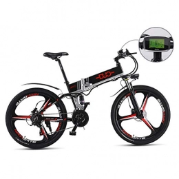 HUAEAST Bike HUAEAST Electric Mountain Bike, 26 Inch Folding E-bike with 3 Spokes Integrated Wheel, Disc Brake and Shimano 21 Speed Gear
