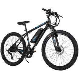 Huffy Electric Bike Huffy Electric Mountain Bike E4880WP Ebike | 26 Inch Wheels, 21-Speed Shimano Gears, 36v 250W Motor, Removable Lithium-Ion Battery | Perfect for Commuting and Trail Riding