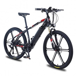 HULLSI Bike HULLSI Electric Bike, Aluminum Alloy Frame for Adults Mountain Bike with 350W Motor, 36V / 10Ah Removable Battery, 27 Speed Gears, Double Disc Brakes, Black, 26 inch