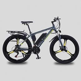 HULLSI Electric Bike HULLSI Electric Mountain Bike Aluminum Alloy 26" MTB Assisted Bicycle Lithium Battery 350W Motor, 36V / 10Ah Removable Battery, 21 Speed Gears, Double Disc Brakes, Yellow, 8AH