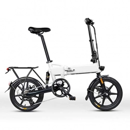 HWOEK Electric Bike HWOEK Adult Folding Electric Bike, 6 Speed 250W 16 Inch Travel E-Bike with Removable 36V 7.5AH / 10.5AH Lithium-Ion Dual Disc Brakes with Rear Seat, 7.5AH