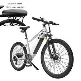 HWOEK Electric Bike HWOEK Adults Mountain Electric Bike, 250W Motor 26 Inch Outdoor Riding E Bike 7 Speed Transmission with Waterproof Meter Dual Disc Brakes with Rear Seat, White, C