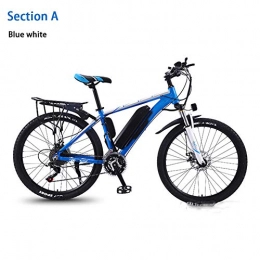 HWOEK Electric Bike HWOEK Electric Off-Road Bike, 350W Motor 26" Adult Electric Mountain Bike with Removable 36V 8 / 10 / 13AH Lithium-Ion Battery 27 Speed Dual Disc Brakes with Rear Seat Unisex, white blue, B 36V10AH