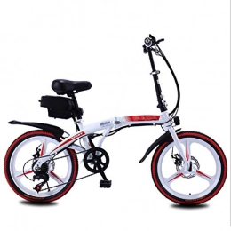 HWOEK Electric Bike HWOEK Folding Electric Bike for Adults, Buy 1 pcs, you can have 3 bike 20'' Eco-Friendly Electric Bicycle with Removable 36V 8AH / 10 AH Lithium-Ion Battery 7 Speed Shifter Disc Brake, white red, 8AH