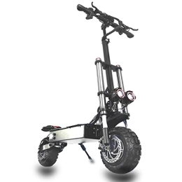 HWWH Electric Bike HWWH Off road Electric Scooter Adult Fast Folding E Scooter Escooter Powerful Dual Motor Dual Suspension 11In Vacuum Tubeless Tire 60V / 40AH Panasonic Large Capacity Lithium Battery 100km Battery Life