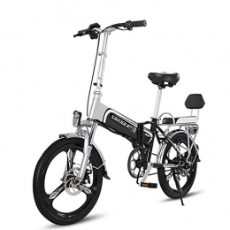 Hxl Electric Bike Hxl Electric Bike 20 Inch Portable Electric Bike for Adult with 48v Lithium-ion Battery E-bike 400w Powerful Motor Lightweight Aluminum Folding Bikes Speed About 25km / h, Black