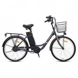 HY-WWK Electric Bike HY-WWK Adult Commuter Electric Bike, 250W Motor 24 inch Urban Retro Electric Bike 36V 10.4Ah Removable Battery with Led Display, Blue, Black