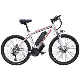 HY-WWK Electric Bike HY-WWK Adult Electric Mountain Bike, Aluminum Alloy Wheels 350W Motor 26 inch City Cruiser Electric Bike 21 Speed Removable Battery with USB Charging