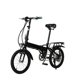 HY-WWK Bike HY-WWK Commute Ebike, 300W 18 inch Adults Folding Electric Bike with Remote Control System and Rear Seat 48V Removable Battery Rear Disc Brake Unisex, Black, 7Ah, Black
