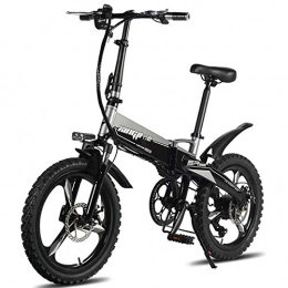 HY-WWK Electric Bike HY-WWK Electric Bicycles Foldable Mountain Bikes 48V 250W Adults Aluminum Alloy 7 Speeds Electric Bicycles Double Shock Absorber Bikes with 20 inch Tire, Disc Brake and Full Suspension Fork, 60To80Km