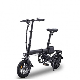 HY-WWK Electric Bike HY-WWK Folding Electric Bike for Adults, Dual Disc Brakes 12 inch Mini City Commute Ebike 36V Removable Battery Aluminum Alloy Frame