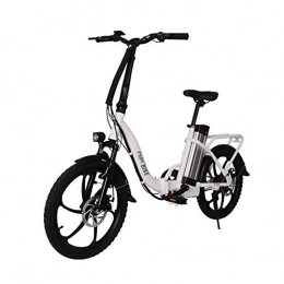 HY-WWK Bike HY-WWK Folding Electric Bike for Adults, Dual Disc Brakes 20 inch City Commute Ebike 36V Removable Lithium Battery 250W Motor LCD Display, White, White