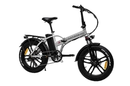 Hygge Bike Hygge Vester Electric Bike, Ebikes, 20" Fat Tire E-Bike 250W Hub Motor, Electric Bicycles, Folding EBike, 36V / 10Ah Battery, 60KM, E Bike for Men and Women (Black) (Silver)