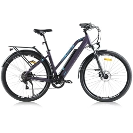 Hyuhome Bike Hyuhome 28'' Electric Bikes for Adults Men, E Bikes for Men, Electric Mountain Bike with 36V 12.5Ah Removable Battery, BAFANG Motor and Shimano 7 Speed Gear (purple, 820L)