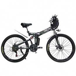 Hyuhome Bike Hyuhome Ebikes for Adults, Folding Electric Bike MTB Dirtbike, 26" 48V 10Ah 350W IP54 Waterproof Design, Easy Storage Foldable Electric Bycicles for Men, Black